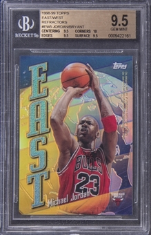 1998/99 Topps "East/West" Refractors #EW5 Michael Jordan/Kobe Bryant – True Gem+ Example – BGS GEM MINT 9.5